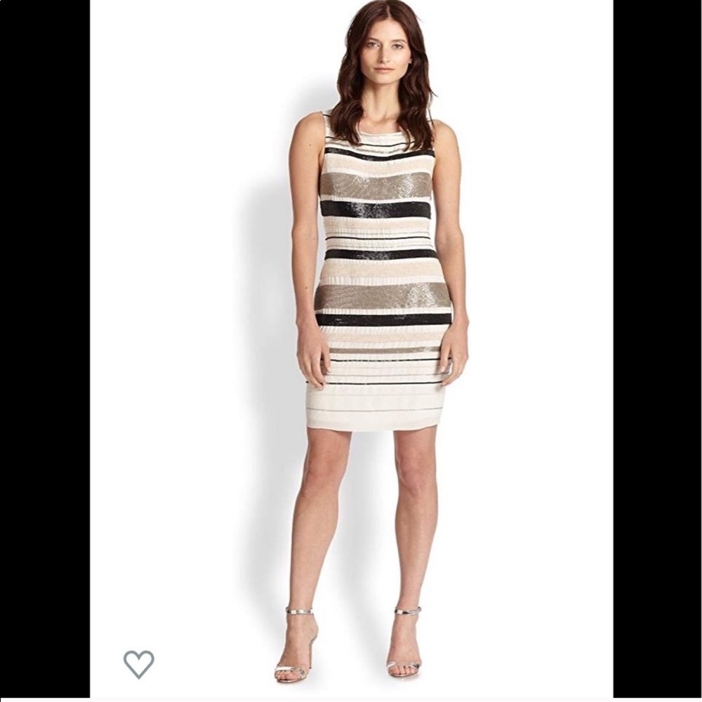 haute hippie beaded dress beige one of a kind